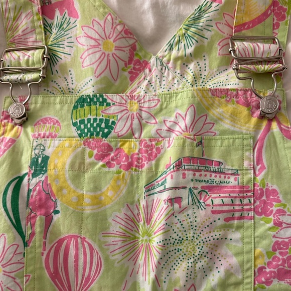 Custom Made Lilly Pulitzer Derby Days Overall Dress 🐎🩷🐴💐🎆💒 - Picture 4 of 10